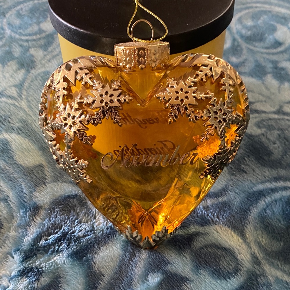 Topaz Heart Ornament - Home Holiday